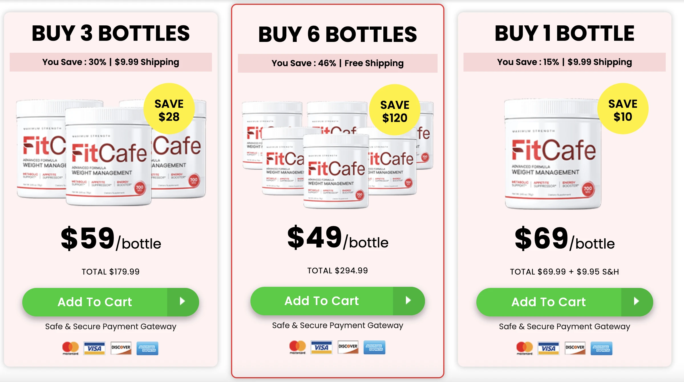 Buy FitCafe 6 Bottles